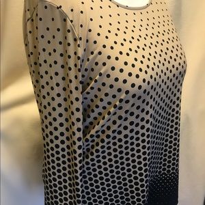 NWT Chico’s camel n black polka dot blouse sz 3